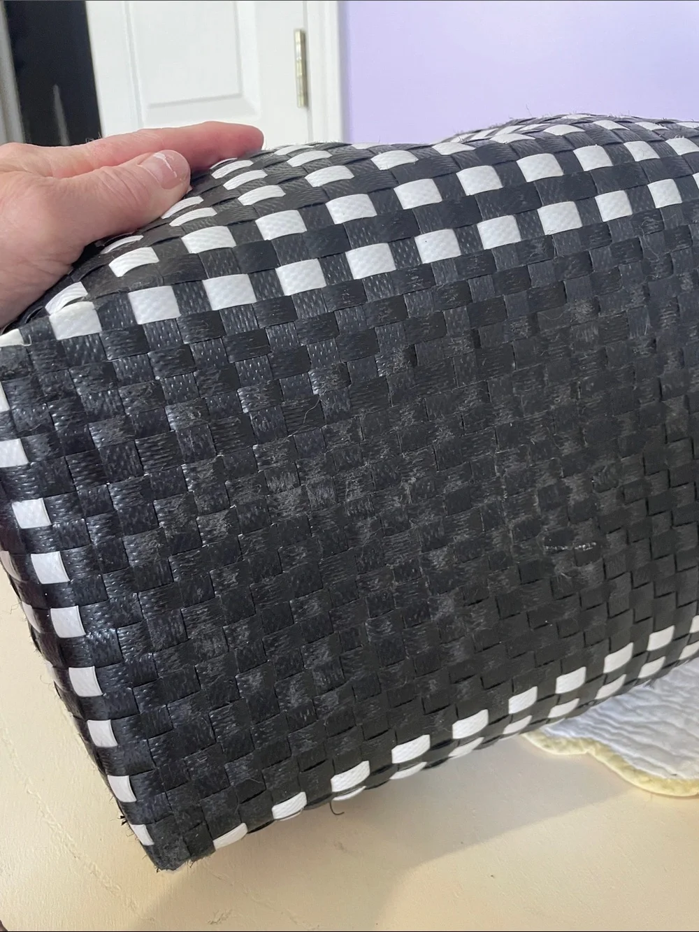 Black and White Woven basket